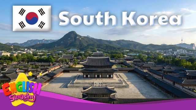 🌍South Korea: Capital, Flag, Landmark & Culture - World Vocab for Kids