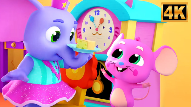 Hickory Dickory Dock | Classic Nursery Rhyme for Kids | Animated Songs for Toddlers & Preschoolers
