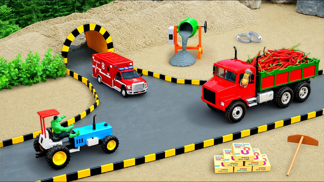 DIY Mini Tractor Builds Strong Concrete Road After Heavy Rain | Fun Science Project