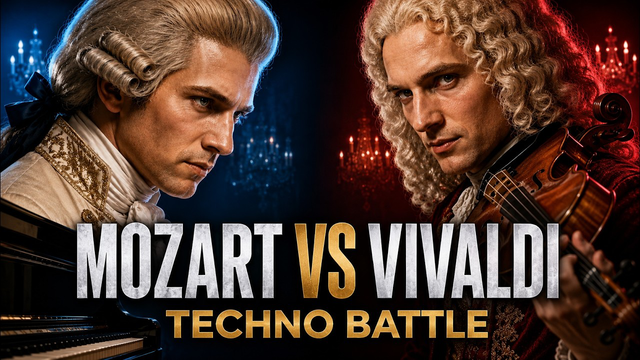Mozart vs Vivaldi: Dark Techno Battle for Deep Focus