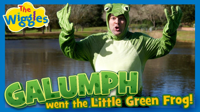 Galumph Went the Little Green Frog 🐸 Nursery Rhyme about Animals 🎶 The Wiggles Kids Songs
