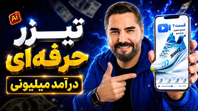 کسب درآمد از هوش مصنوعی | آموزش ساخت تیزر تبلیغاتی (بخش 2: تبدیل عکس به ویدئو)