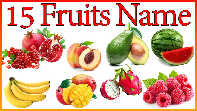 15 Fruits Name English in Hindi | 15 फलों के नाम | Fruits Name | Fruits Name With Pictures