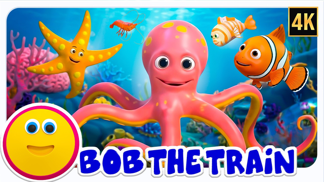 Learn Marine Animals Names - Explore the Ocean with Bob the Train & More Baby Songs