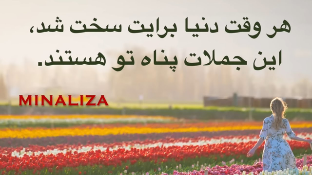 ☀️ هر وقت دنیا برات سخت شد، این جملات پناه تو هستند. ☀️ In jomalat panah to hastand. #minaliza