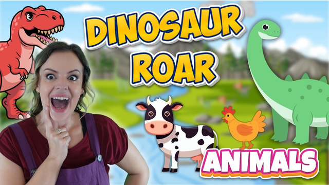 Dinosaur Adventure + First Words for Toddlers | Animal Sounds & Baby Learning