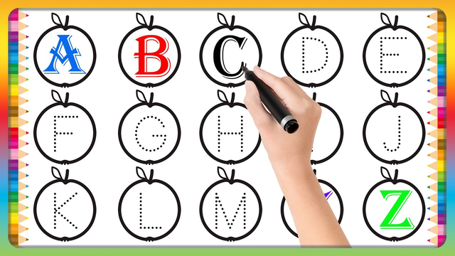 ABC for Kids | Alphabet writing for kids | A to Z | Write the alphabet along the dotted line #abcd