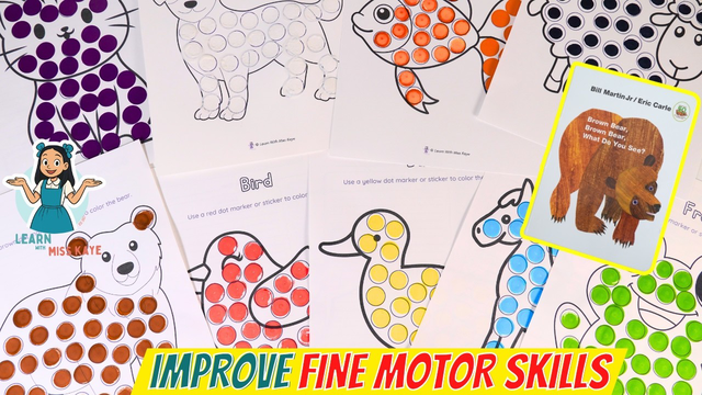 Brown Bear, Brown Bear What Do You See Activities | Fine Motor Skills for Preschool & Autism Therapy