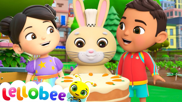 Collecting Ingredients & Cooking Fun! Let’s Bake with Bunny! 🎂 | 🌻Lellobee City Farm