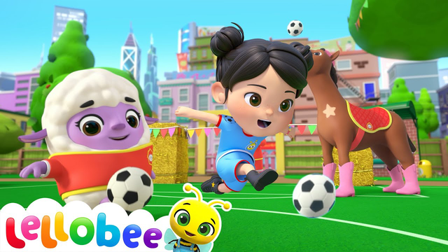 Ella’s Big Goal: Teamwork Wins the Farm Soccer Match! 🥅✨ | 🌻Lellobee City Farm - Kids Playhouse