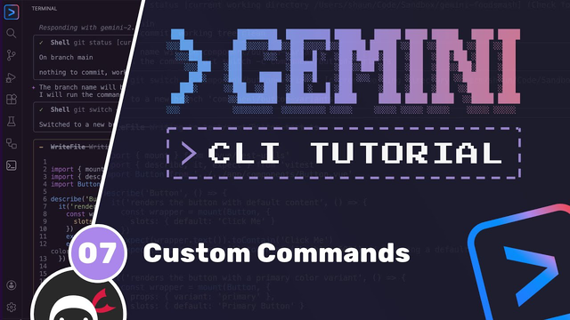 آموزش Gemini CLI — قسمت ۷: ساخت و استفاده از دستورات سفارشی