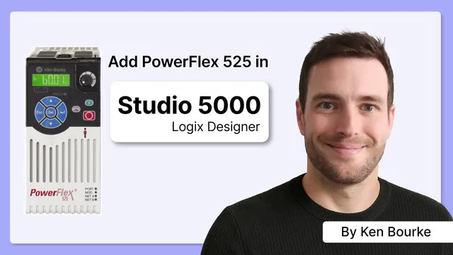 راهنمای گام‌به‌گام افزودن و پیکربندی درایو PowerFlex 525 در Studio 5000 Logix Designer