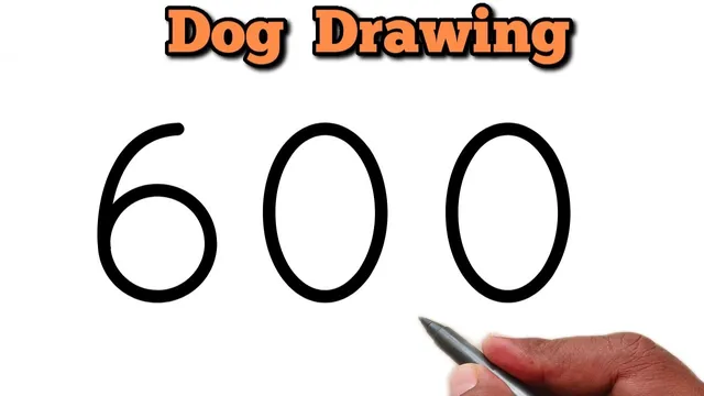 نقاشی آسان و خلاقانه سگ با عدد 600