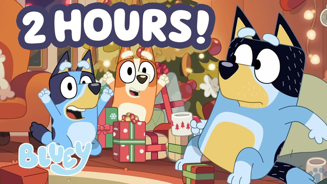 دو ساعت لحظات کریسمسی Bluey و کلی چیز جذاب! 🤩🎅✨