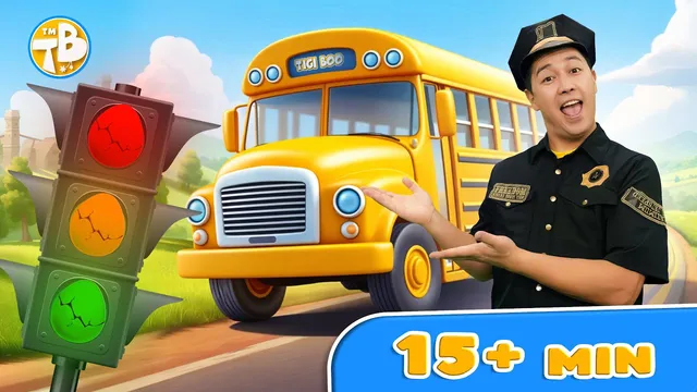 آهنگ چراغ راهنمایی با اتوبوس 🚦🚌 — ترانه‌ها و لالایی‌های شاد کودکانه | تیگ