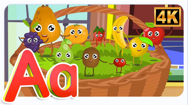 Ten Little Fruits Jumping On The Bed | Nusery Rhymes and Sing Along for Kids