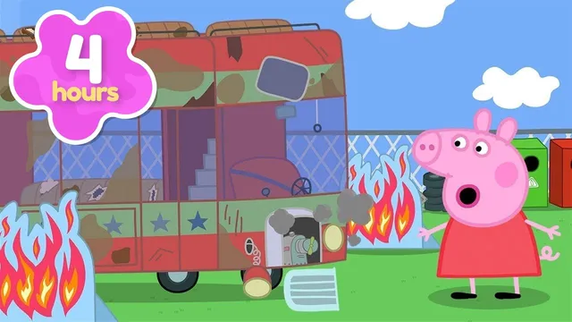 Party Bus BREAKS DOWN 🔥 Peppa Pig Full Episodes | 4 Hours of Kids Cartoons