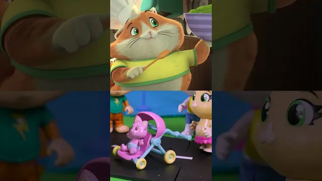 Hope is throwing her food! 😂 Cartoon vs Toys 🧸 shorts | 44 Cats