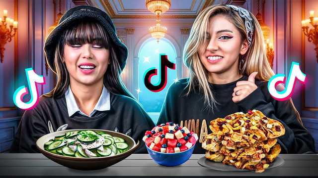 آزمایش غذاهای مد تیک تاک😍🍽️
