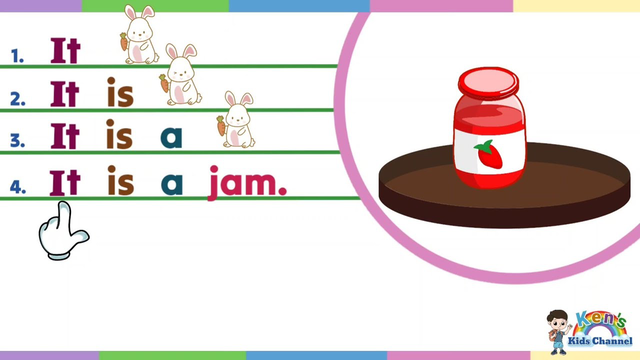 آموزش خواندن جمله 'It is a jam.' | درس خواندن انگلیسی برای کودکان و پیش‌دبستانی‌ها