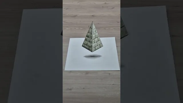 نقاشی سه‌بعدی آسان هرم #شورتز #çizimyap #3d