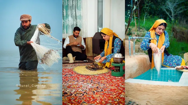 ماهیگیری در دریای خزر و تهیه یک شام سنتی برای نوروز