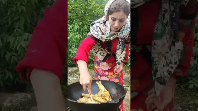 مرغ‌های کامل پر از پلو و پخته شده در تنور گلی ♧ دستورپخت روستایی