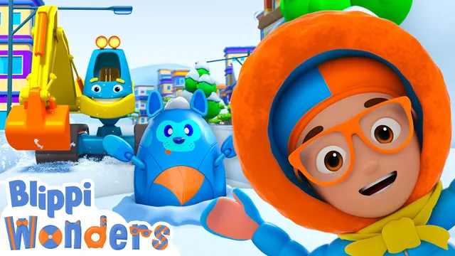 وقت رقص بیل‌مکانیکی برفی! ❄️ | Blippi Wonders — Moonbug Kids