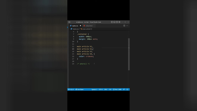 تکنیک CSS ۲۰ - آشنایی با کلاس شبه where( )
