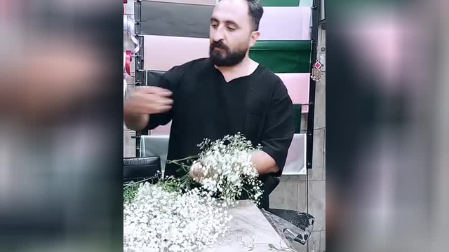 آموزش درست کردن دسته گل ژیپسیفولیا و رز 1