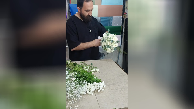 آموزش دسته گل عروس3