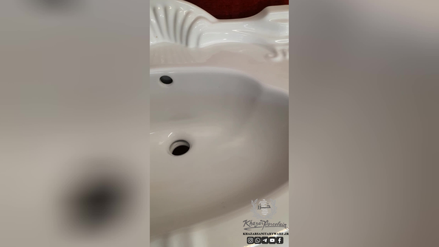 روشویی پاتریس سایز 60 از چینی بهداشتی خزر باکیفیت و بادوام در بدنه و لعاب