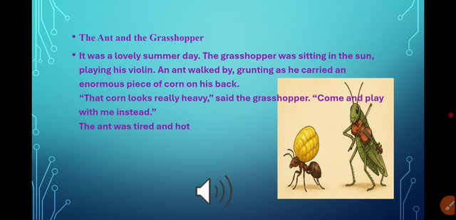Learn English,The ant and the grasshopper