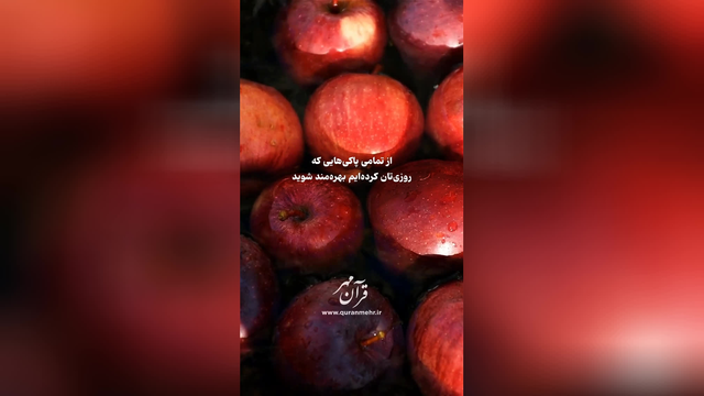 شکرگزار باشید - سوره بقره آیه 172 (قرآن مهر)