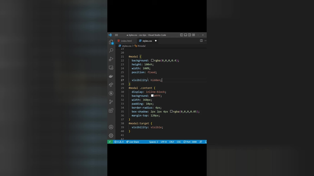 تکنیک ۲۵ در CSS - ساخت مدال با CSS خالص