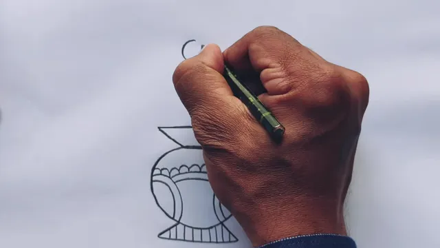How to Draw Beautiful Flower Pot Using Number 33 | Easy Trick Drawing”
