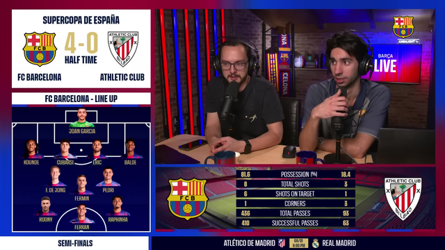 🔴 BARÇA LIVE | FC BARCELONA vs ATHLETIC CLUB | SPANISH SUPERCUP 25/26 ⚽