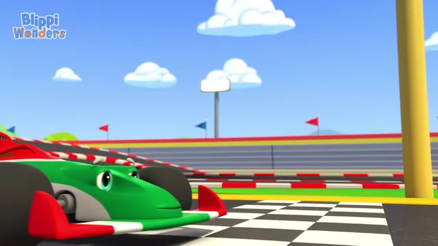 Blippi mobile V.S A Race Car! | 📖Blippi Wonders📖Moonbug Kids📖Learning Corner