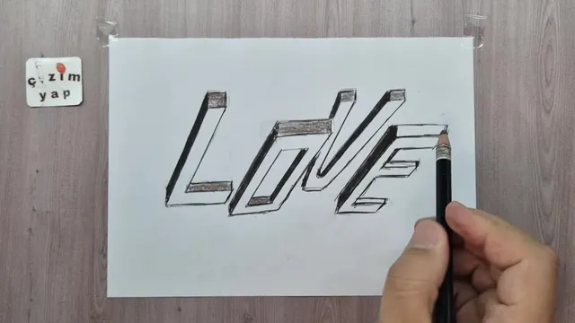 نقاشی سه‌بعدی عاشقانه روی کاغذ — آسان و مرحله‌به‌مرحله