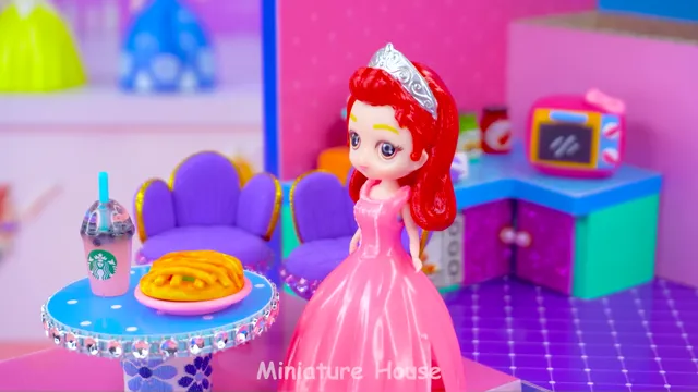 ساخت خانه مرمید هلو کیتی با لغزش رنگارنگ، آکواریوم اطراف ❤️ DIY مینیاتوری