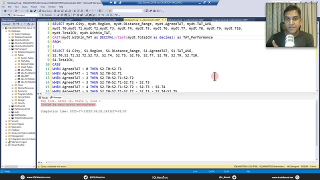 خطای تقسیم بر صفر در SQL Server