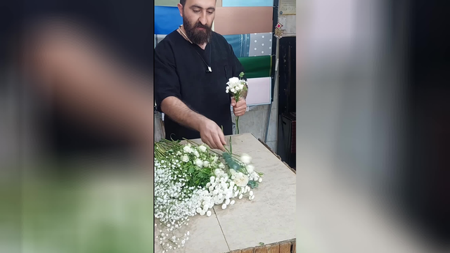 آموزش دسته گل عروس 1