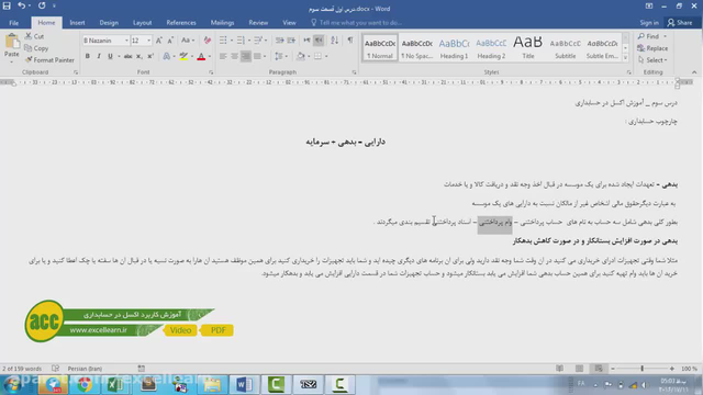 فیلم آموزش حسابداری مقدماتی (قسمت سوم)