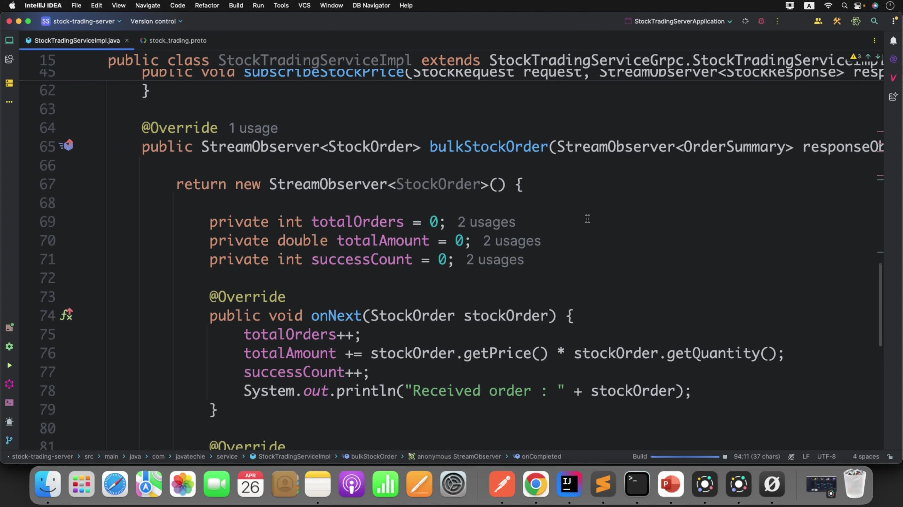 توضیح Spring Boot + gRPC در انتقال پخش‌شده مشتری 🚀 | به‌روزرسانی‌های زمان‌واقعی گروهی سهام