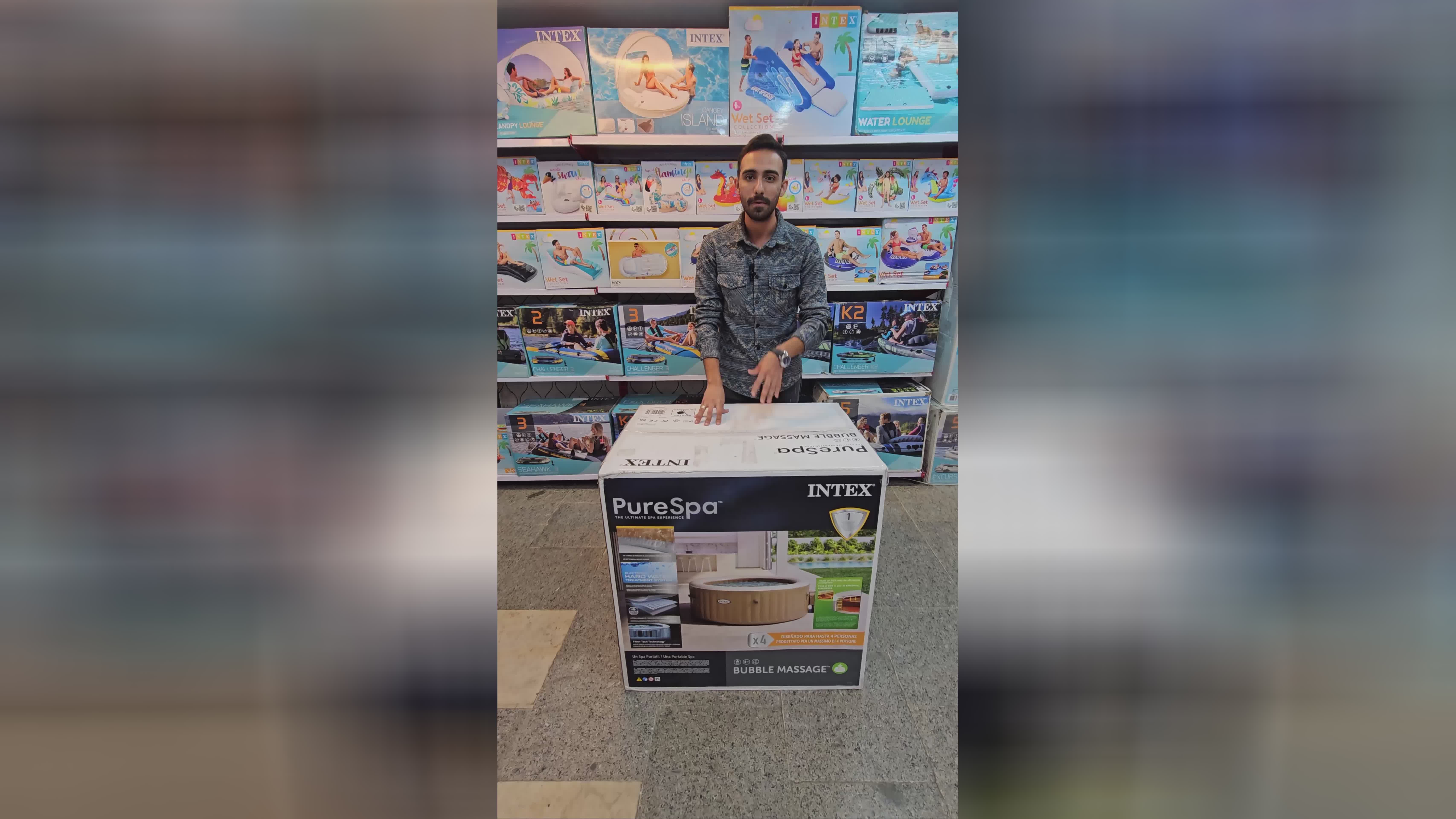 جکوزی بادی لاکچری چهار نفره کرم رنگ اینتکس