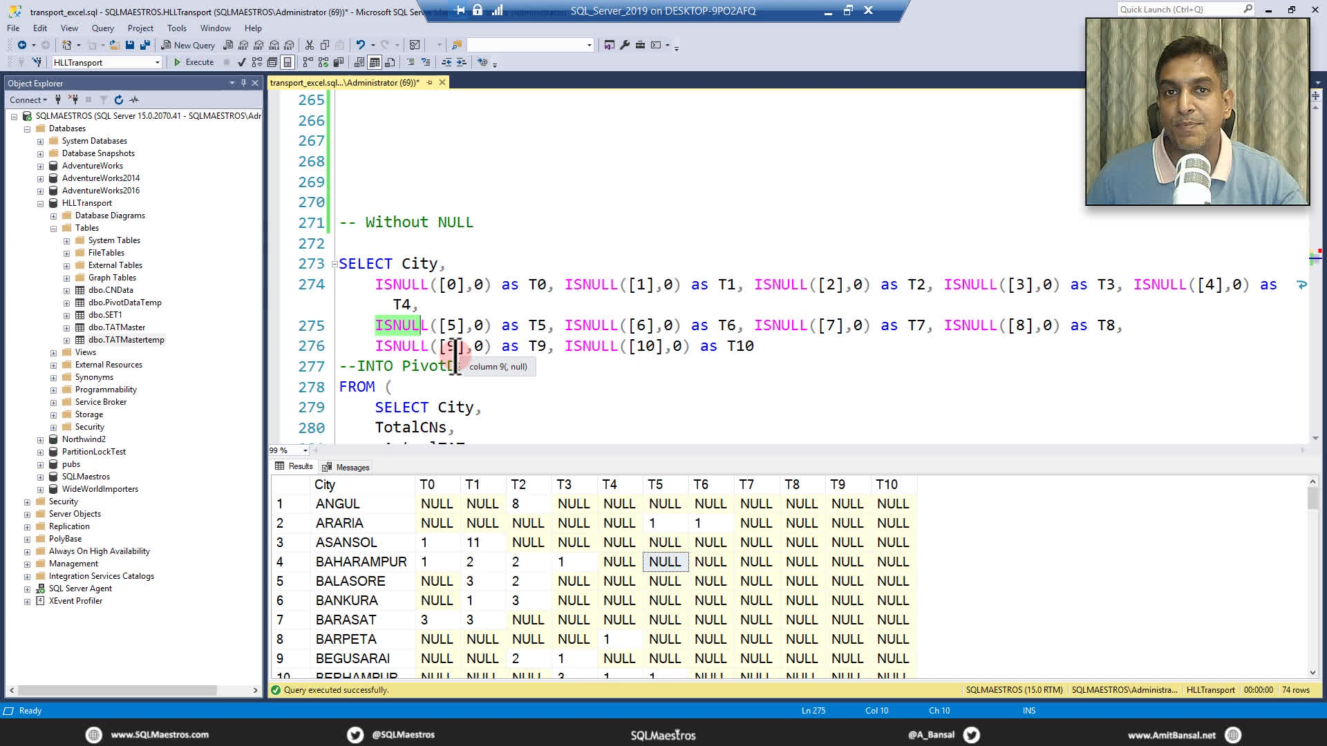عملکرد ISNULL سرور SQL