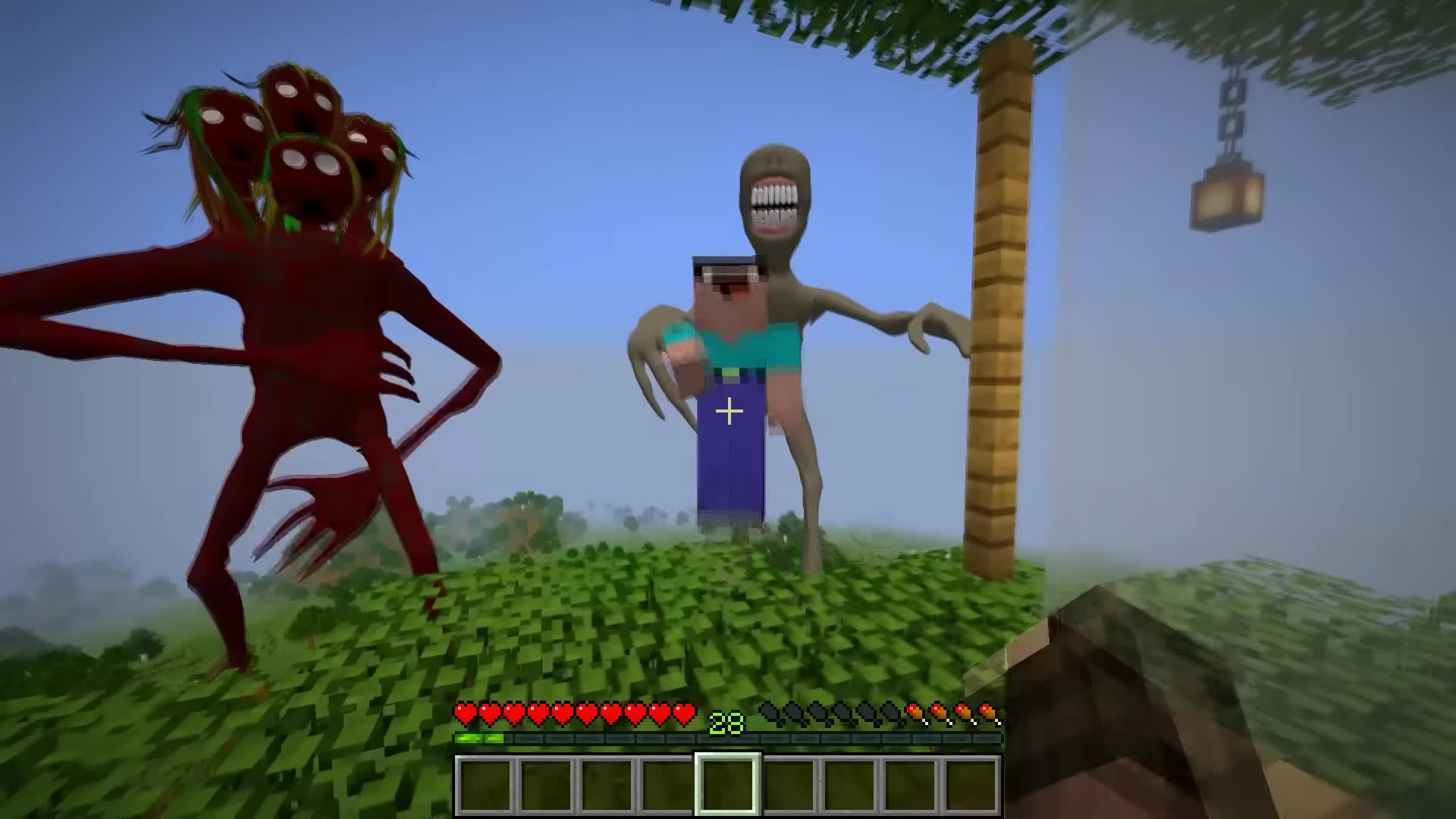 SURVIVING FROM TREE HEAD, HUSH CREATURE AND SKY ARRIVAL in Minecraft - Gameplay