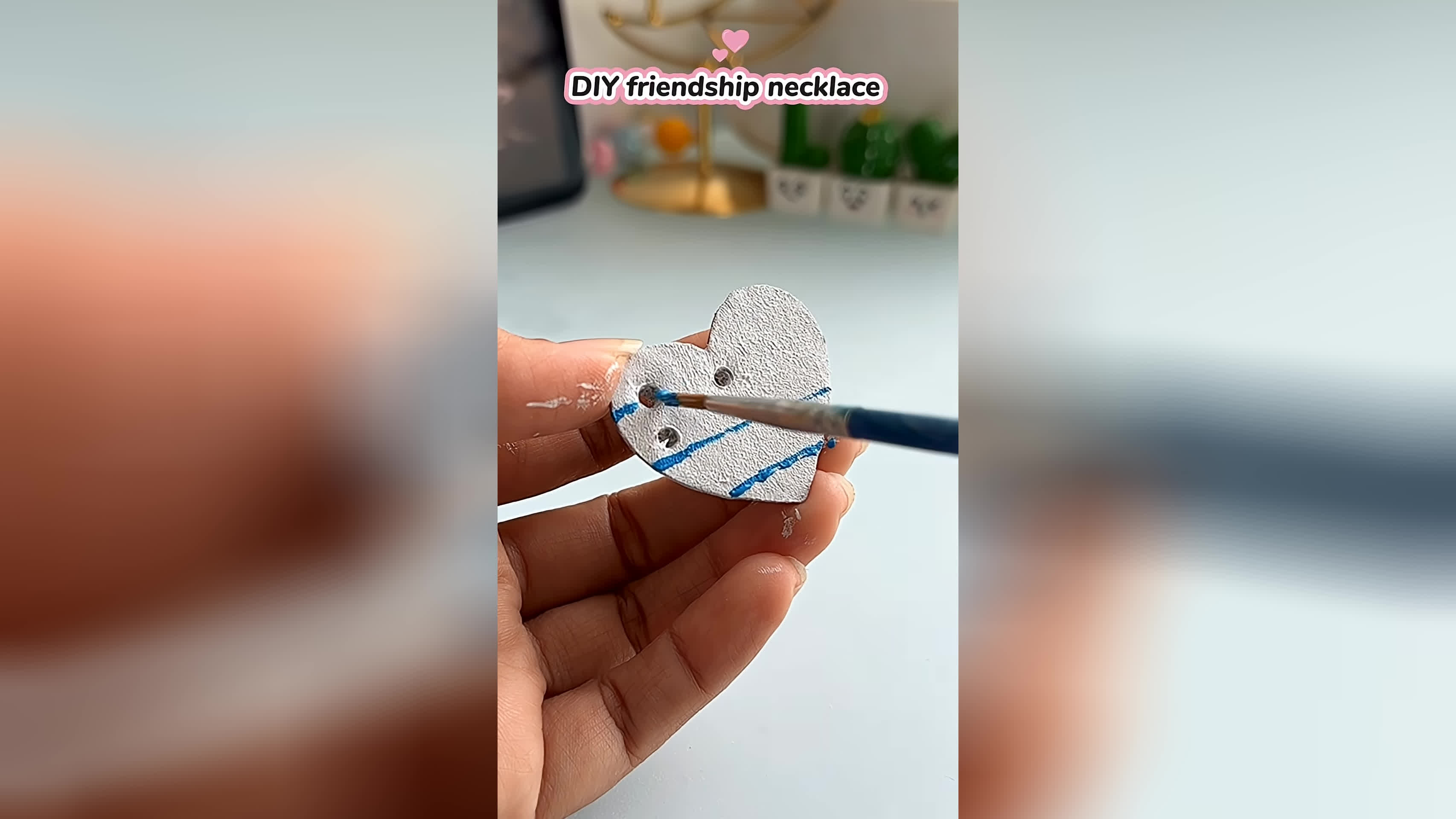 Easy friendship necklace 💖✨ shorts art diy craft muktaartandcraft youtubes