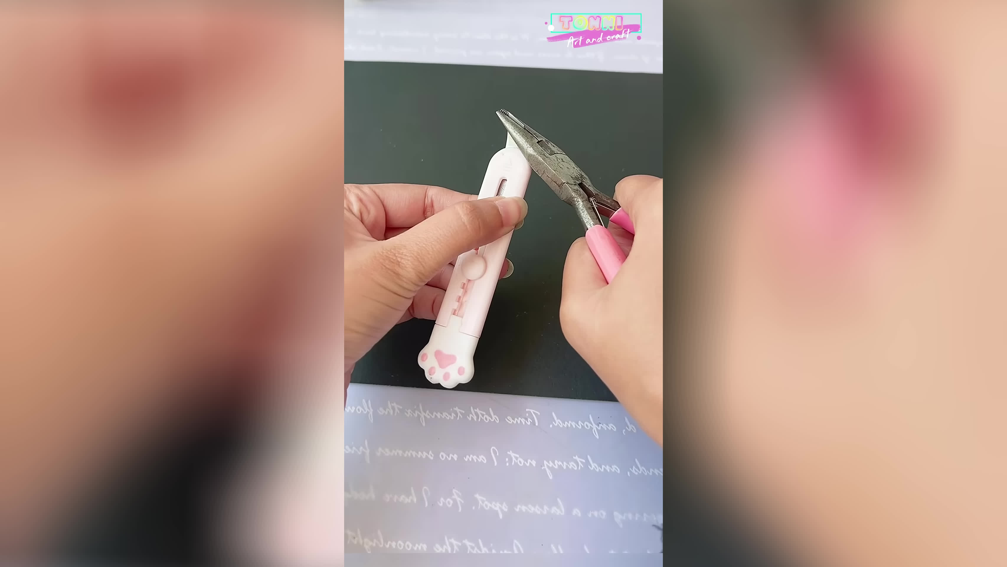 DIY paper cutter tutorial 😍 shorts diy craft love tonniartandcraft cute