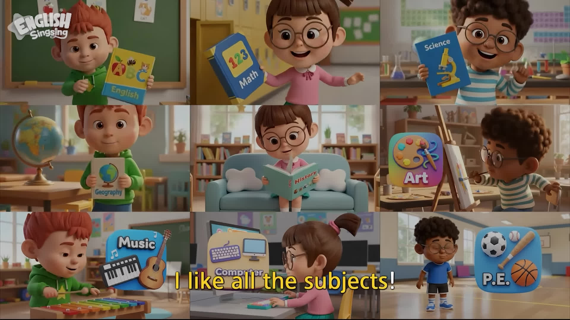 Which subject do you like? - [New] - Educational Children Song - AI Animation fo